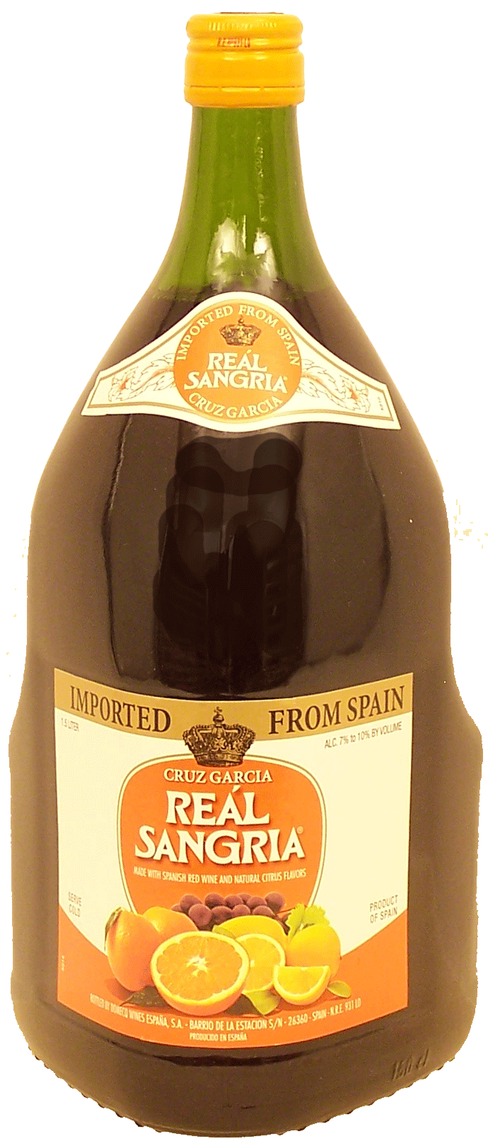 Cruz Garcia&nbsp;Real Sangria&nbsp;spanish red wine and natural citrus flavors, 7% to 10% alc. by vol. Full-Size Picture